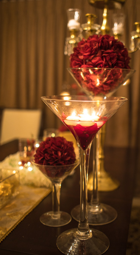 Floral Red Rose silk balls Large & Small