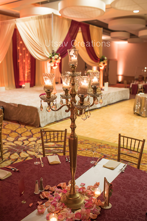 Gold Candelabra centre piece
